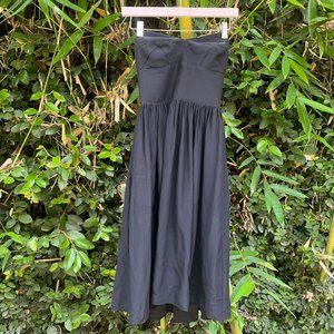 Amanda Uprichard black strapless dress (size Small)
